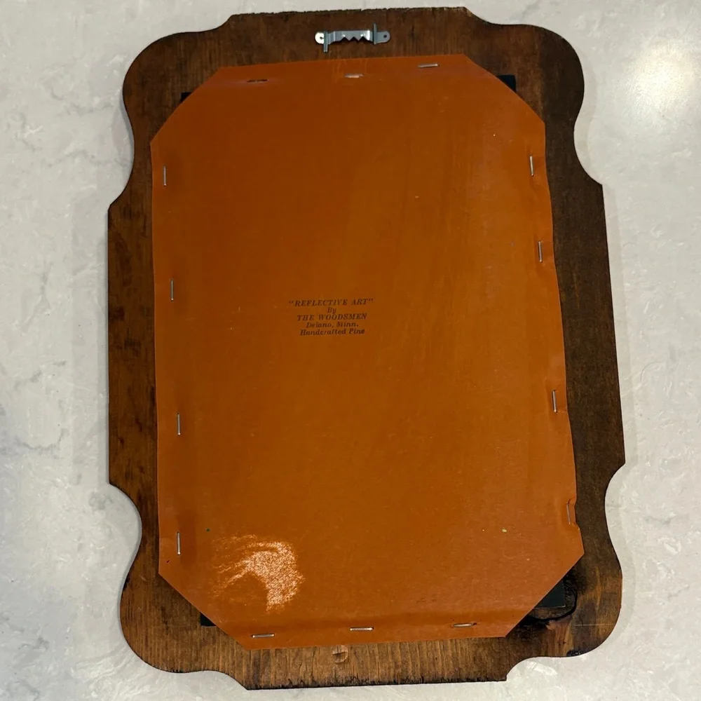 Charming Brown Wooden Picture Frame with Angelic Design